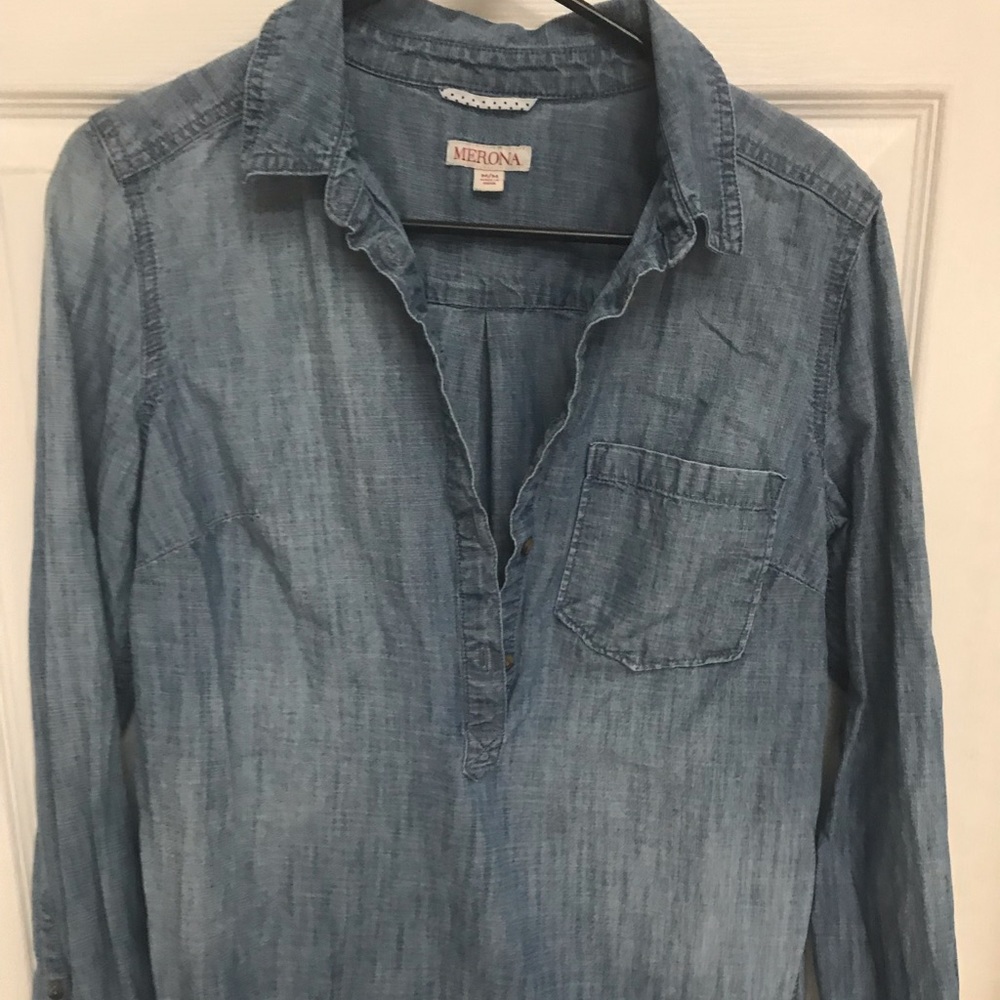 Merona chambray top